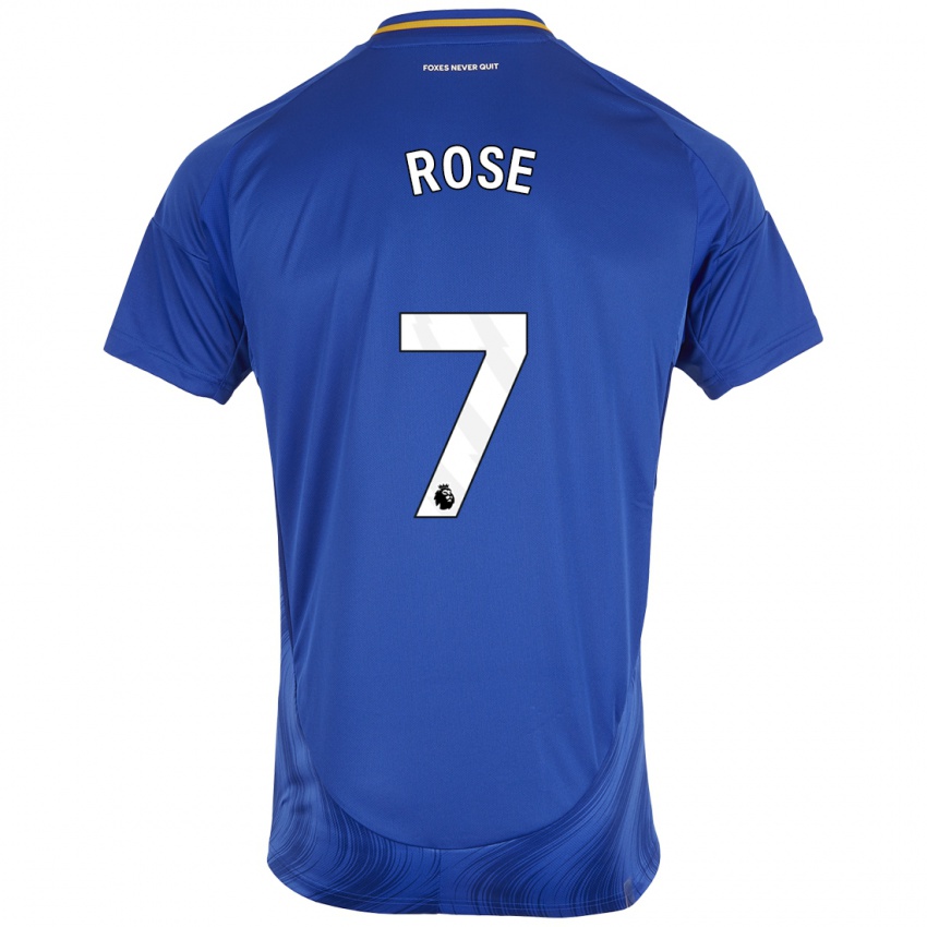 Dames Deanne Rose #7 Blauw Wit Thuisshirt Thuistenue 2024/25 T-Shirt België