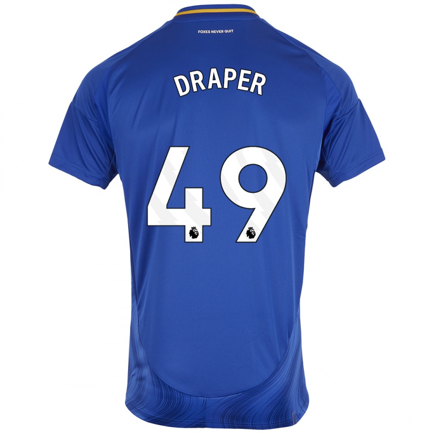 Dames Denny Draper #49 Blauw Wit Thuisshirt Thuistenue 2024/25 T-Shirt België