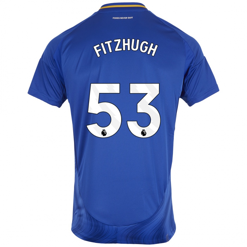 Femme Maillot Ethan Fitzhugh #53 Bleu Blanc Tenues Domicile 2024/25 T-Shirt Belgique