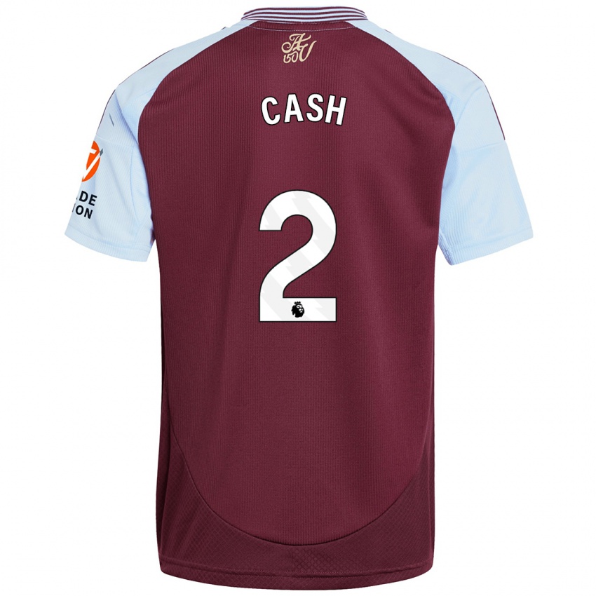 Dames Matty Cash #2 Bordeaux Hemelsblauw Thuisshirt Thuistenue 2024/25 T-Shirt België