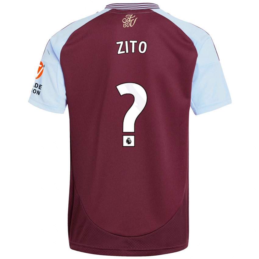 Femme Maillot Patrick Zito #0 Bordeaux Bleu Ciel Tenues Domicile 2024/25 T-Shirt Belgique