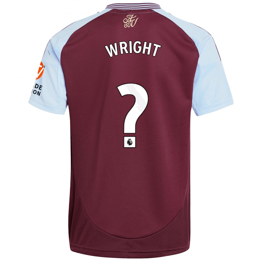 Dames James Wright #0 Bordeaux Hemelsblauw Thuisshirt Thuistenue 2024/25 T-Shirt België