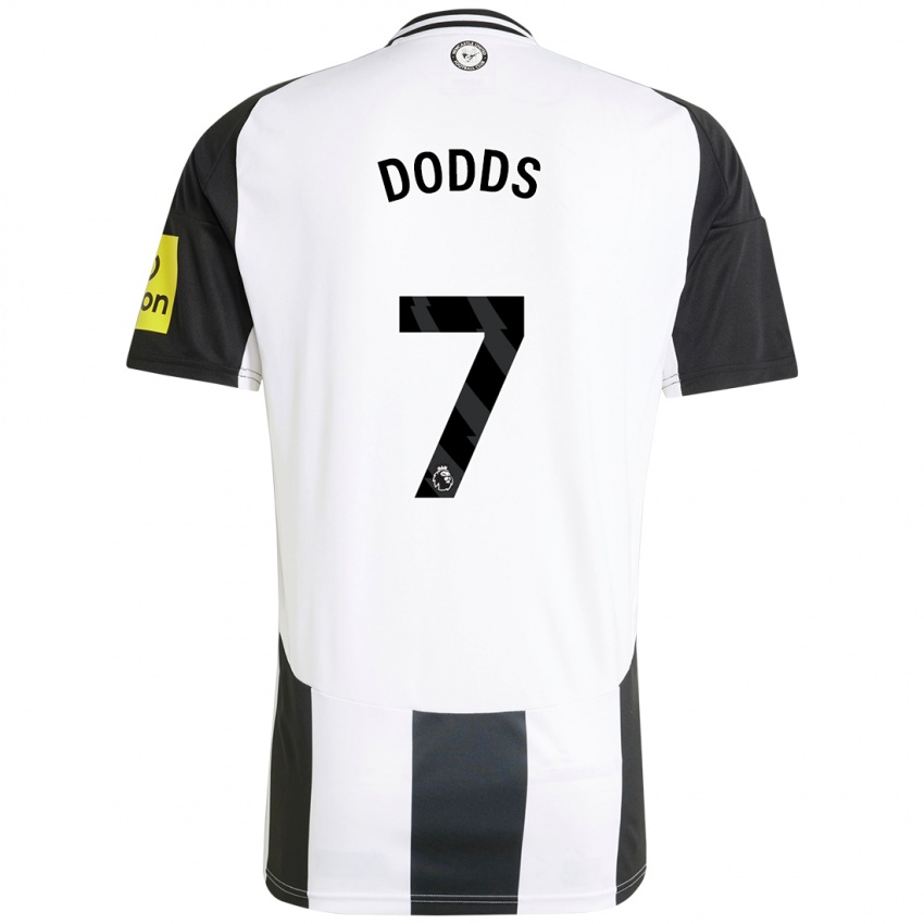 Femme Maillot Tyler Dodds #7 Blanc Noir Tenues Domicile 2024/25 T-Shirt Belgique