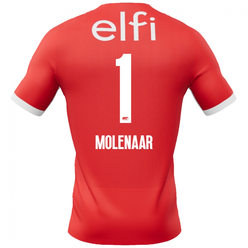 Damen Finn Molenaar #1 Rot Weiß Heimtrikot Trikot 2024/25 T-Shirt Belgien