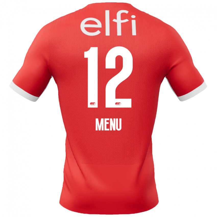 Damen Mathijs Menu #12 Rot Weiß Heimtrikot Trikot 2024/25 T-Shirt Belgien