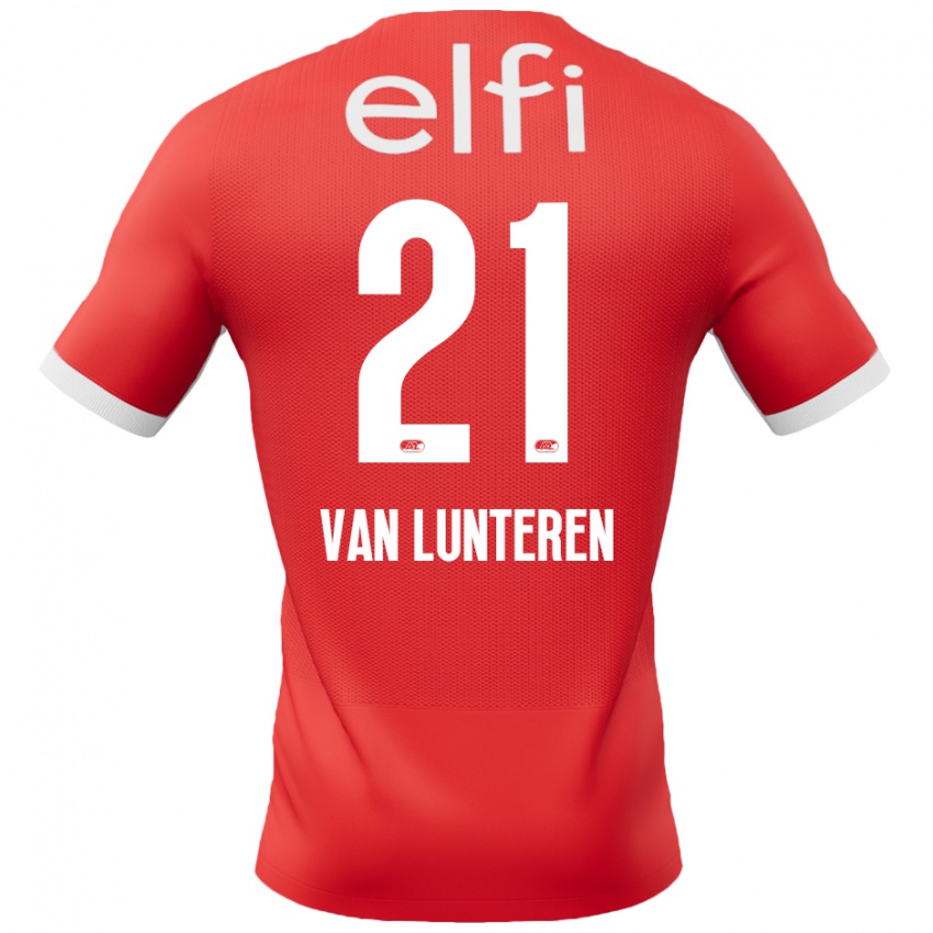 Damen Desiree Van Lunteren #21 Rot Weiß Heimtrikot Trikot 2024/25 T-Shirt Belgien