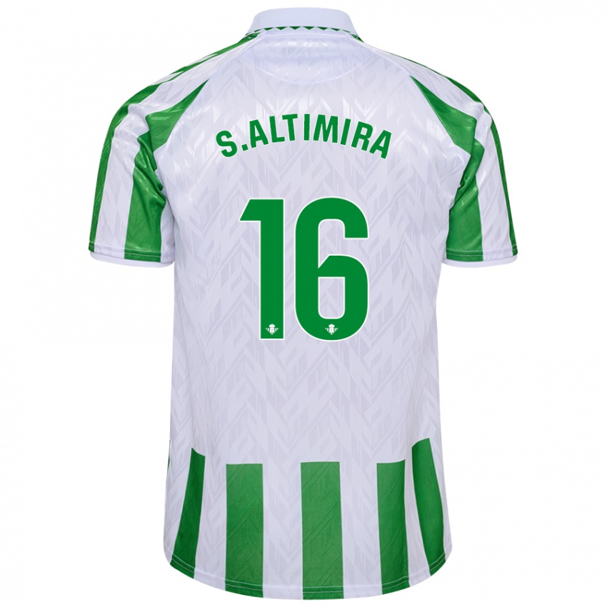 Dames Sergi Altimira #16 Groen Witte Strepen Thuisshirt Thuistenue 2024/25 T-Shirt België