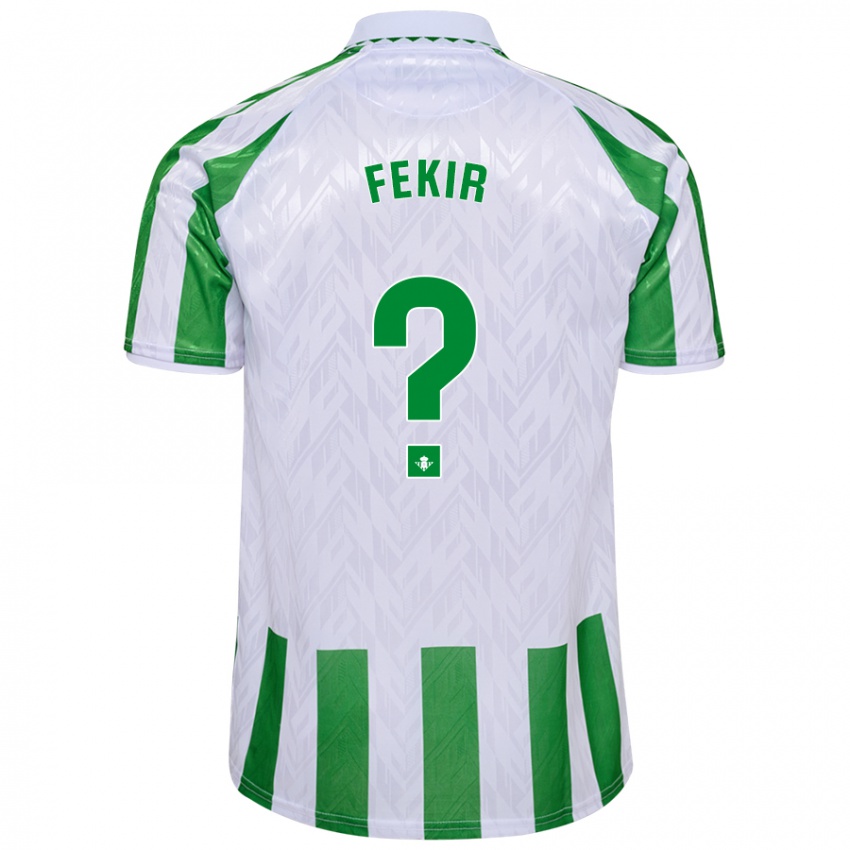 Dames Yassin Fekir #0 Groen Witte Strepen Thuisshirt Thuistenue 2024/25 T-Shirt België