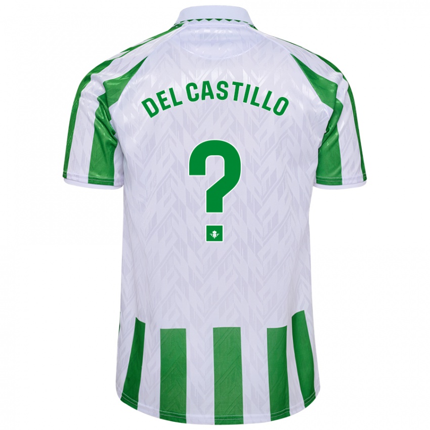 Dames Gonzalo Del Castillo #0 Groen Witte Strepen Thuisshirt Thuistenue 2024/25 T-Shirt België