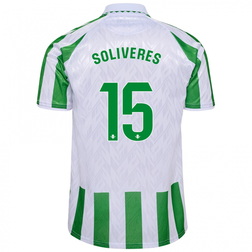 Dames Gema Soliveres #15 Groen Witte Strepen Thuisshirt Thuistenue 2024/25 T-Shirt België