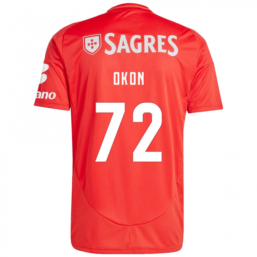 Dames Paul Okon #72 Rood Wit Thuisshirt Thuistenue 2024/25 T-Shirt België