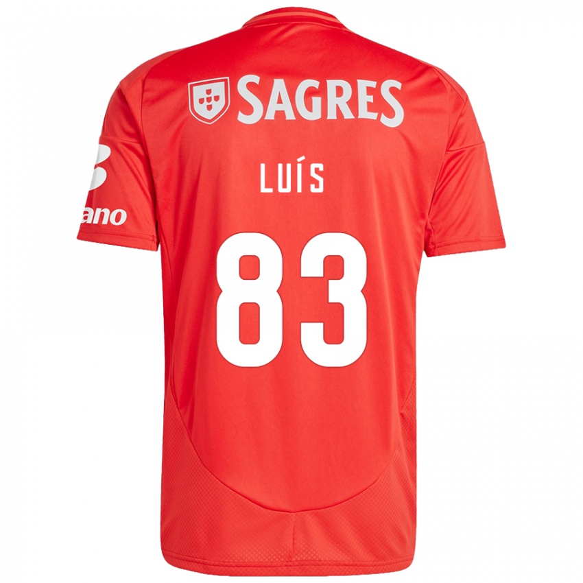 Femme Maillot Rafael Luís #83 Rouge Blanc Tenues Domicile 2024/25 T-Shirt Belgique