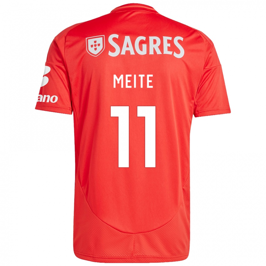 Femme Maillot Soualiho Meite #11 Rouge Blanc Tenues Domicile 2024/25 T-Shirt Belgique