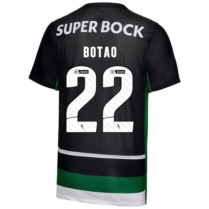 Dames Martim Botão #22 Zwart Wit Groen Thuisshirt Thuistenue 2024/25 T-Shirt België