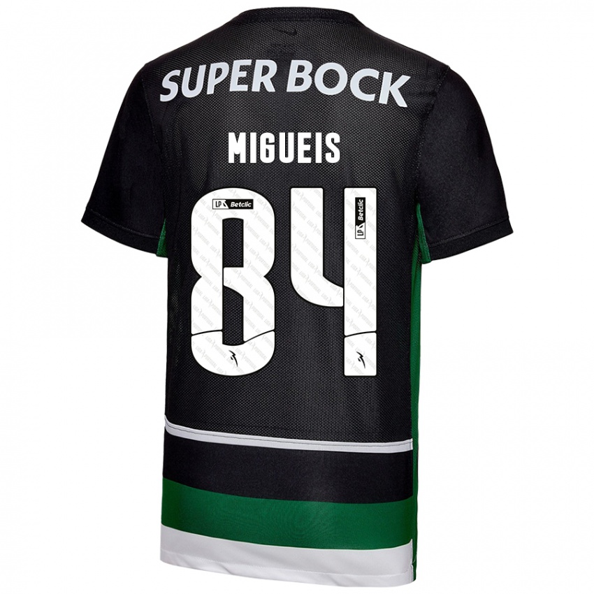 Dames Pedro Miguéis #84 Zwart Wit Groen Thuisshirt Thuistenue 2024/25 T-Shirt België