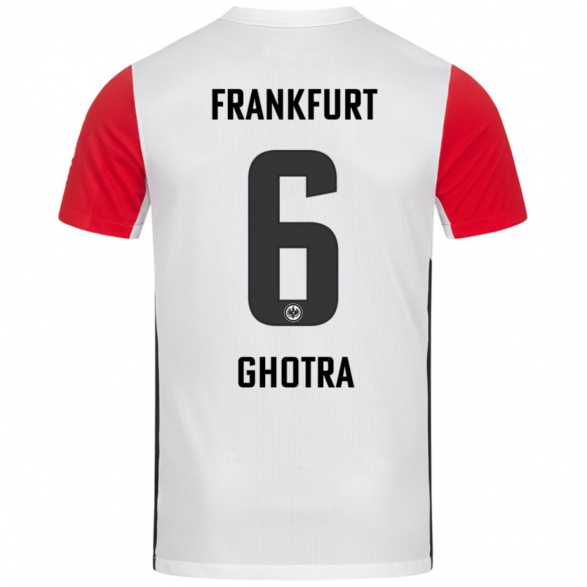 Damen Harpreet Ghotra #6 Weiß Rot Heimtrikot Trikot 2024/25 T-Shirt Belgien