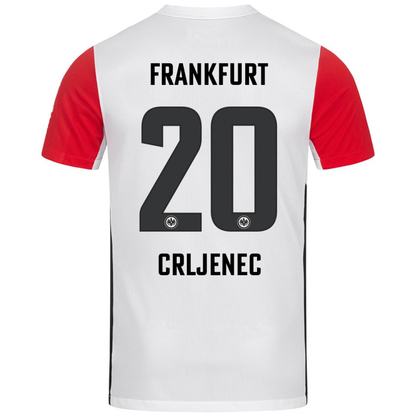 Damen Dominik Crljenec #20 Weiß Rot Heimtrikot Trikot 2024/25 T-Shirt Belgien