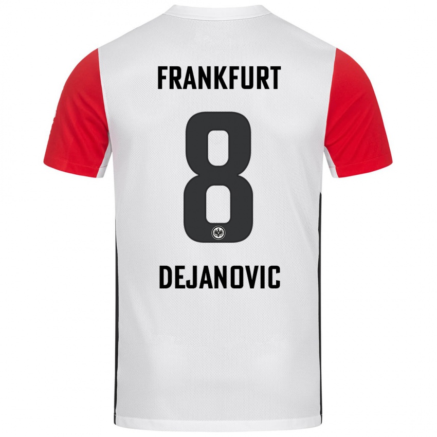 Damen Daniel Dejanovic #8 Weiß Rot Heimtrikot Trikot 2024/25 T-Shirt Belgien