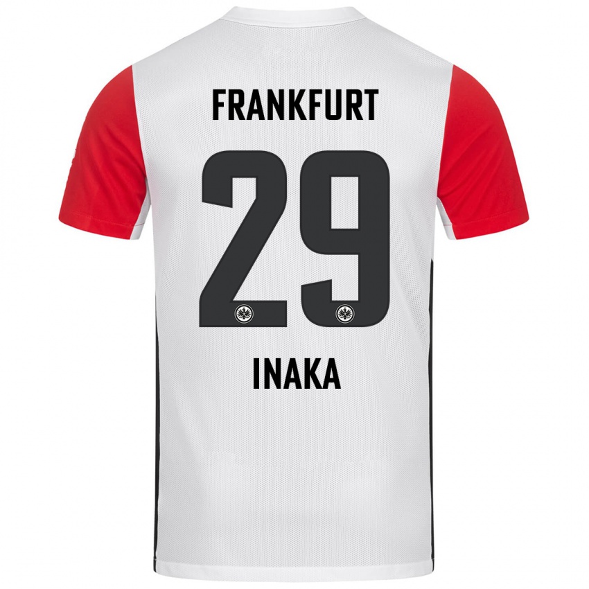 Damen Arthur Inaka #29 Weiß Rot Heimtrikot Trikot 2024/25 T-Shirt Belgien