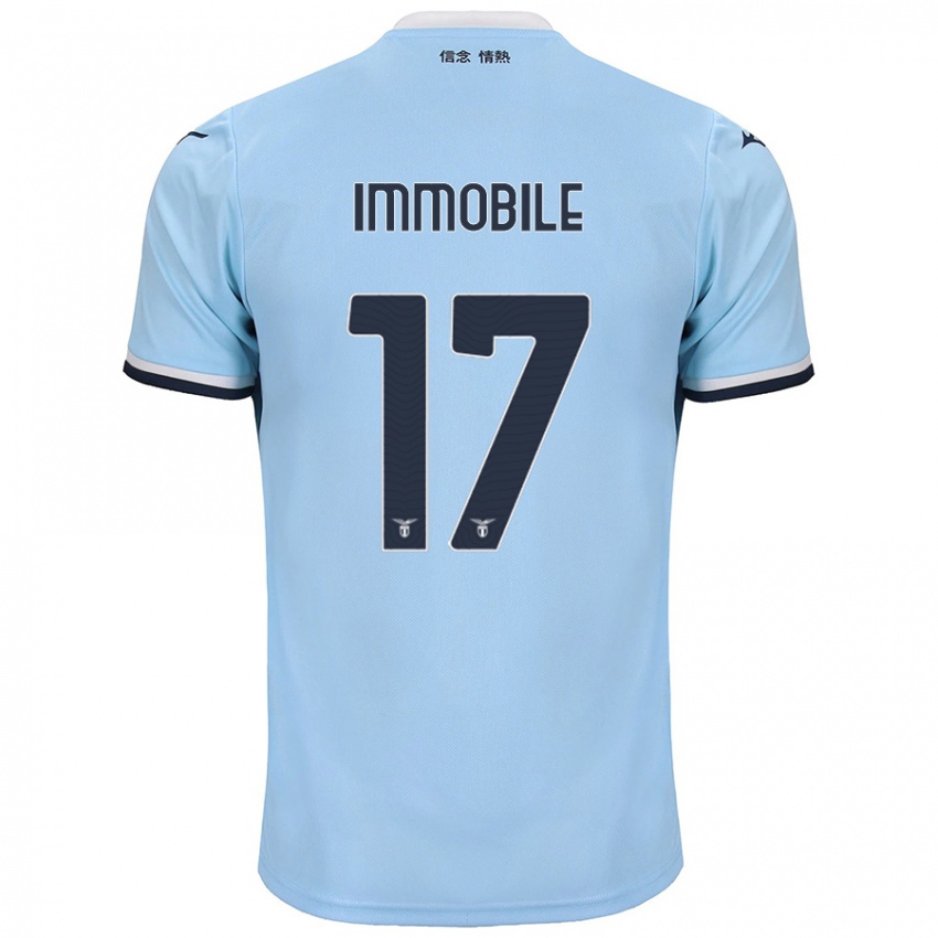 Femme Maillot Ciro Immobile #17 Bleu Tenues Domicile 2024/25 T-Shirt Belgique