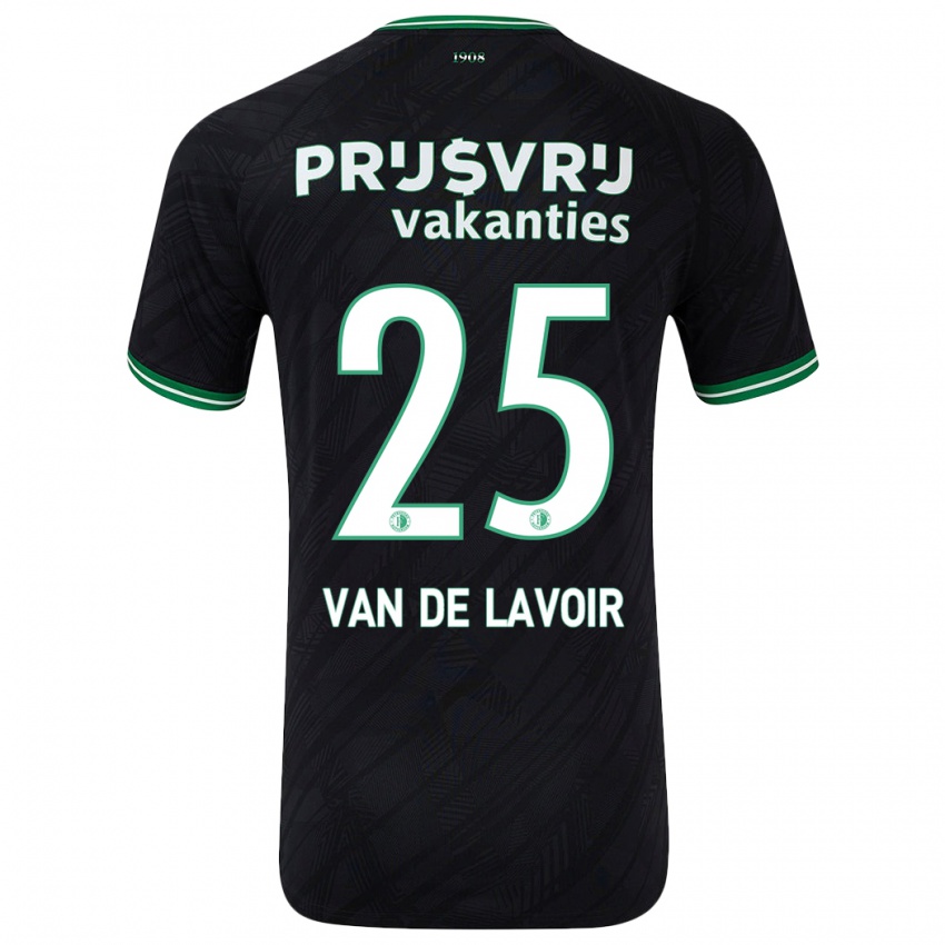 Femme Maillot Romeé Van De Lavoir #25 Noir Vert Tenues Extérieur 2024/25 T-Shirt Belgique