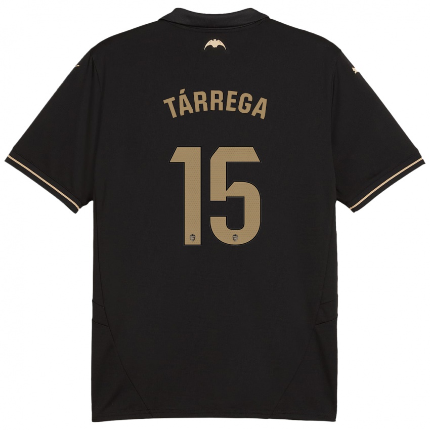 Damen César Tárrega #15 Schwarz Auswärtstrikot Trikot 2024/25 T-Shirt Belgien