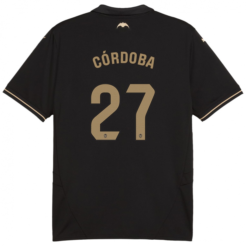 Damen Iker Córdoba #27 Schwarz Auswärtstrikot Trikot 2024/25 T-Shirt Belgien