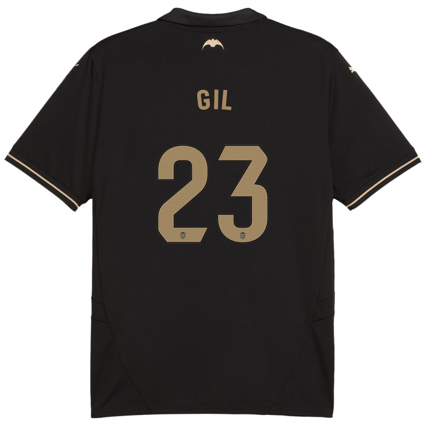 Damen Elena Gil #23 Schwarz Auswärtstrikot Trikot 2024/25 T-Shirt Belgien