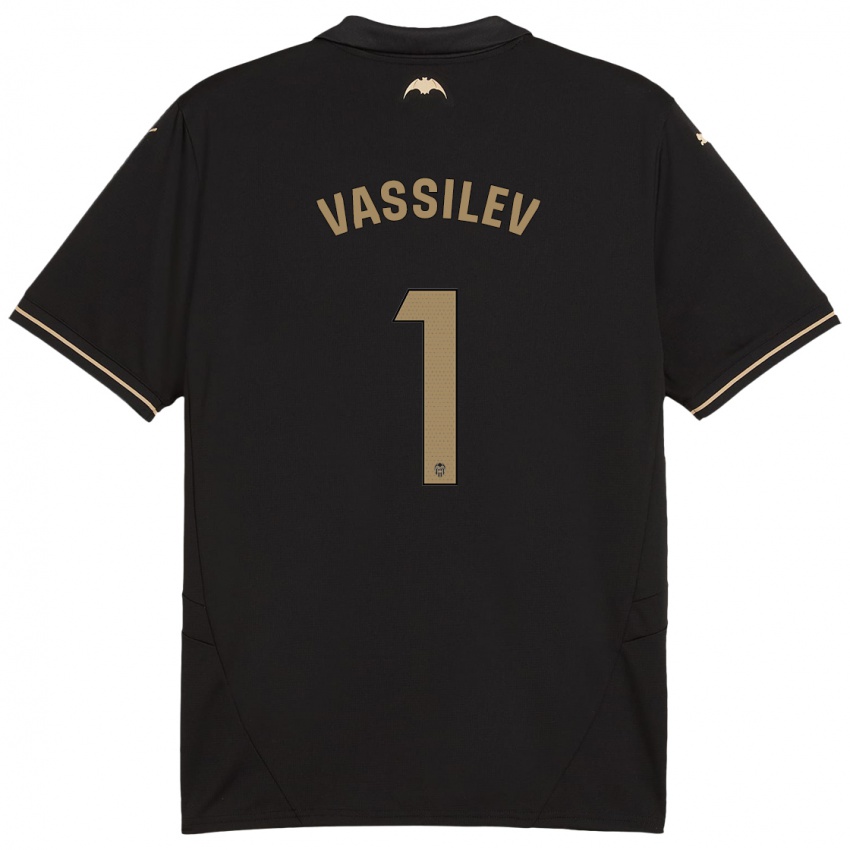 Damen David Vassilev #1 Schwarz Auswärtstrikot Trikot 2024/25 T-Shirt Belgien