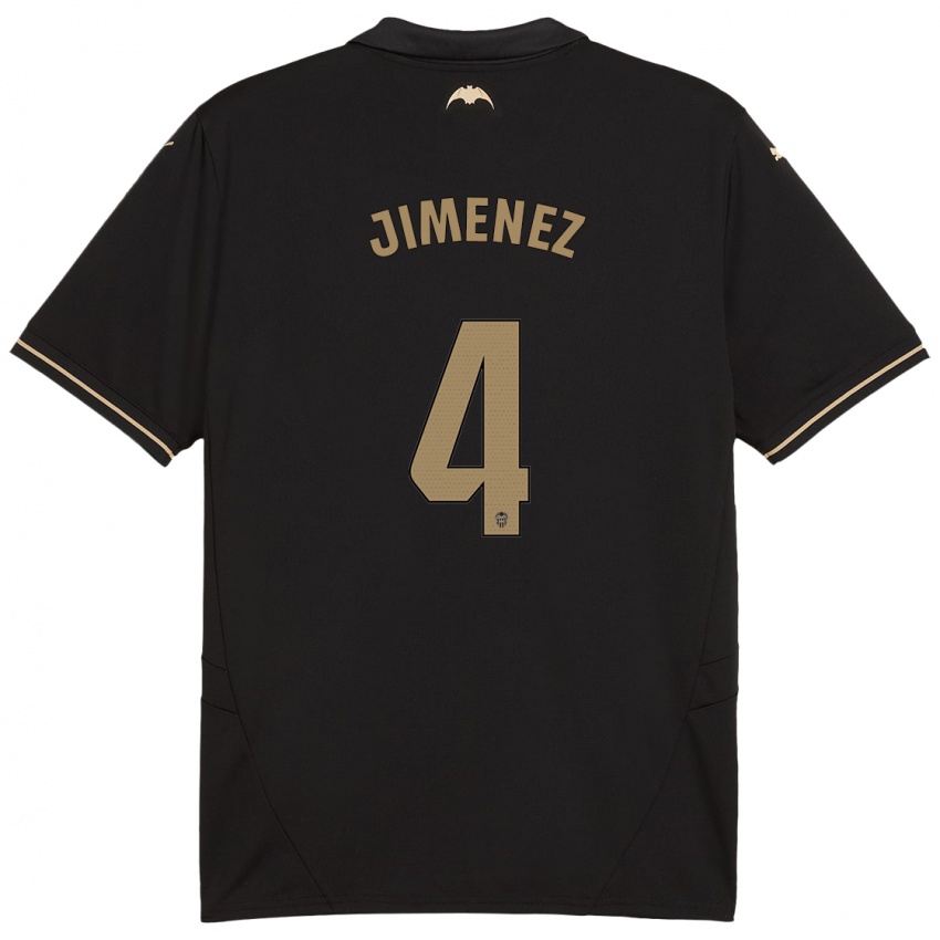 Damen Maria Jimenez #4 Schwarz Auswärtstrikot Trikot 2024/25 T-Shirt Belgien