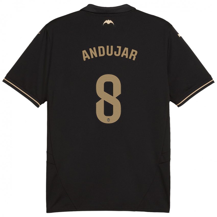 Damen Candela Andujar #8 Schwarz Auswärtstrikot Trikot 2024/25 T-Shirt Belgien