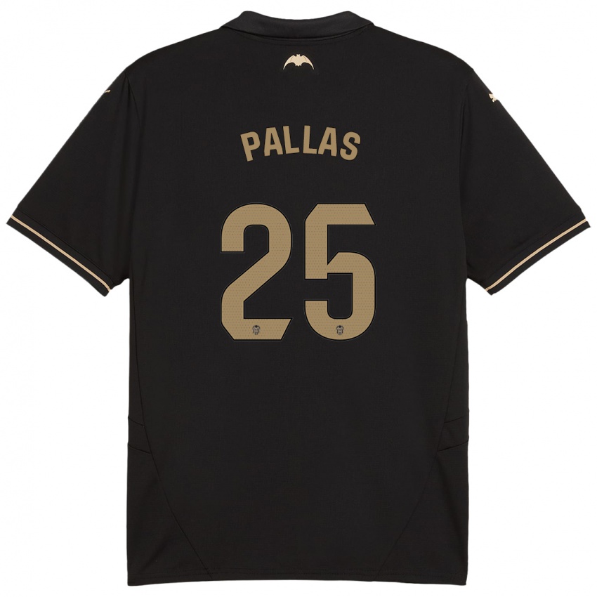 Damen Nerea Pallas #25 Schwarz Auswärtstrikot Trikot 2024/25 T-Shirt Belgien