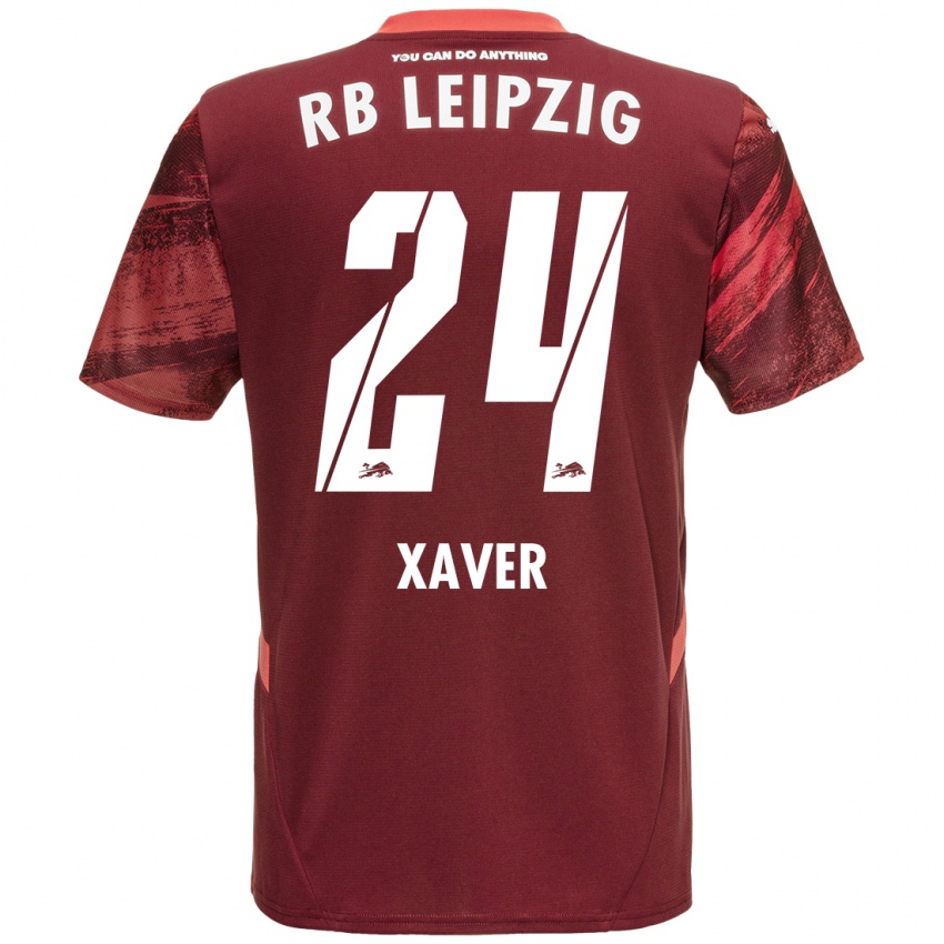 Femme Maillot Xaver Schlager #24 Bordeaux Tenues Extérieur 2024/25 T-Shirt Belgique