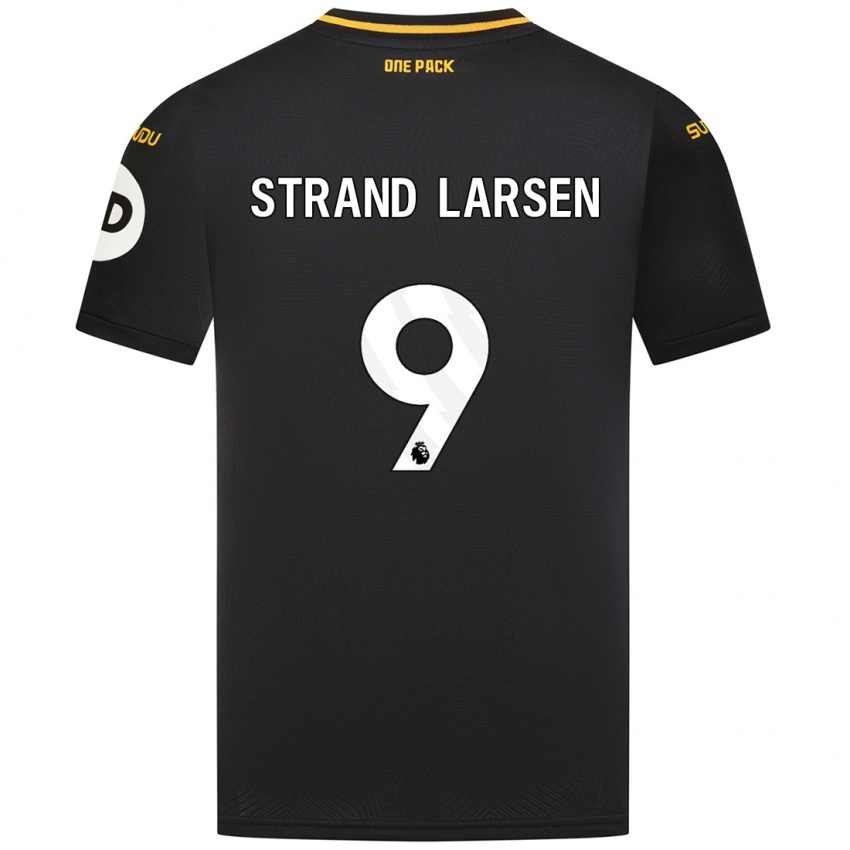 Damen Jørgen Strand Larsen #9 Schwarz Auswärtstrikot Trikot 2024/25 T-Shirt Belgien