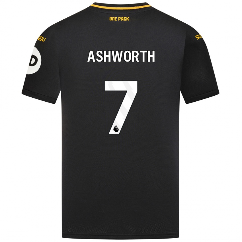 Damen Fin Ashworth #7 Schwarz Auswärtstrikot Trikot 2024/25 T-Shirt Belgien