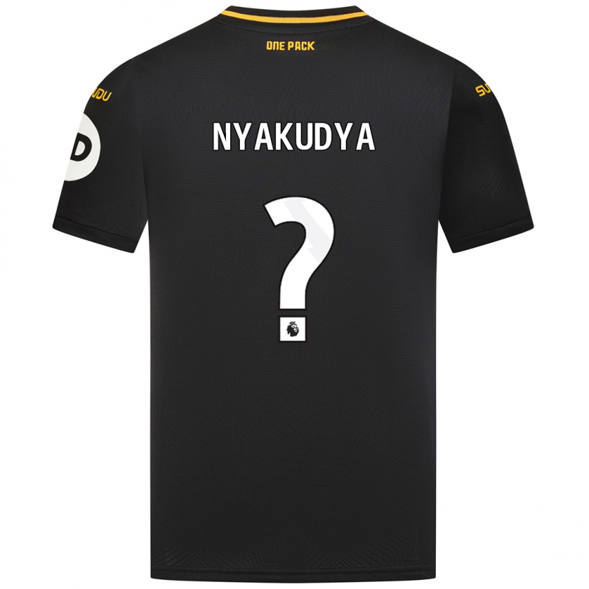 Damen Joshua Nyakudya #0 Schwarz Auswärtstrikot Trikot 2024/25 T-Shirt Belgien