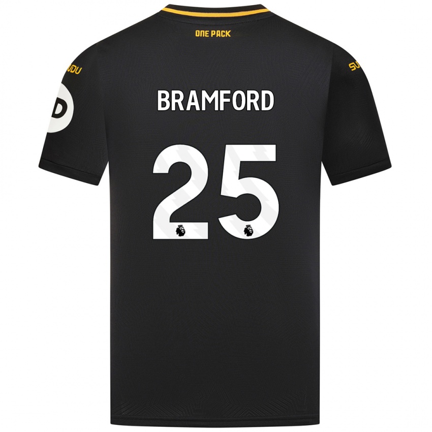 Damen Sophie Bramford #25 Schwarz Auswärtstrikot Trikot 2024/25 T-Shirt Belgien