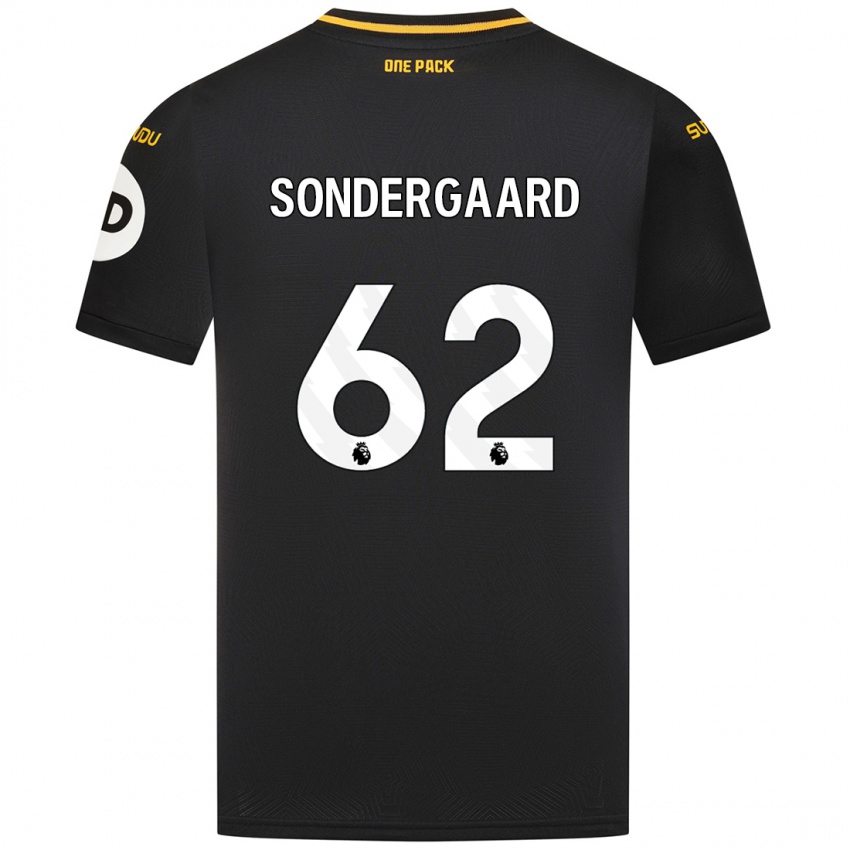 Femme Maillot Andreas Sondergaard #62 Noir Tenues Extérieur 2024/25 T-Shirt Belgique