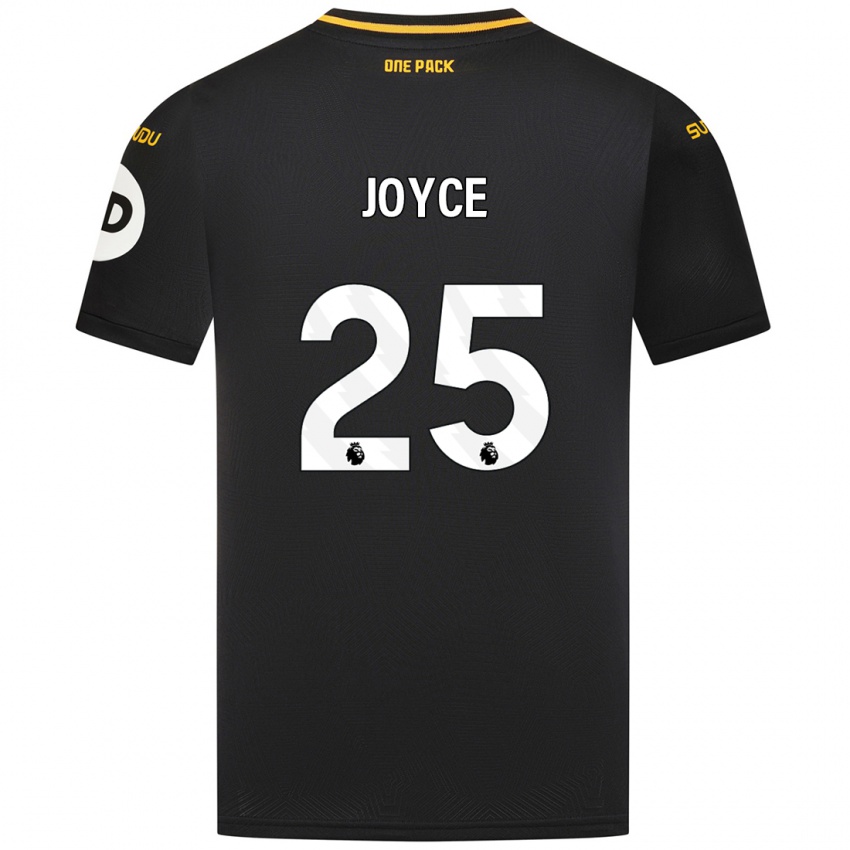 Femme Maillot Leonie Joyce #25 Noir Tenues Extérieur 2024/25 T-Shirt Belgique