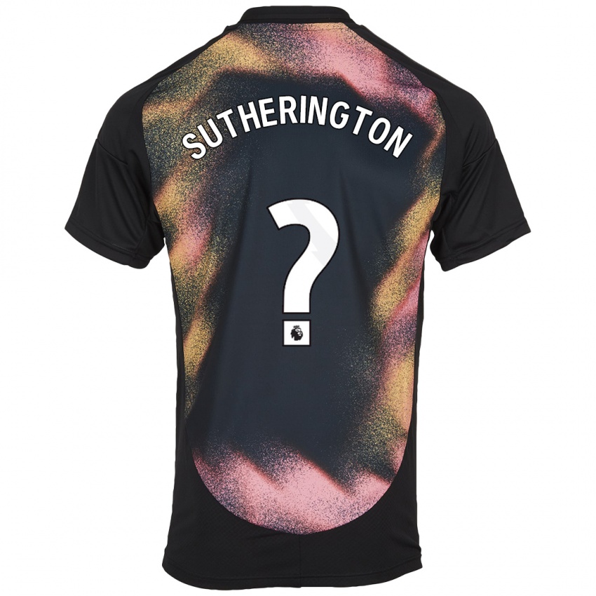 Dames Harry Sutherington #0 Zwart Wit Uitshirt Uittenue 2024/25 T-Shirt België