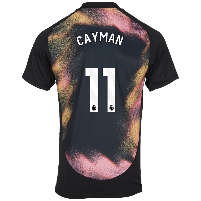 Femme Maillot Janice Cayman #11 Noir Blanc Tenues Extérieur 2024/25 T-Shirt Belgique