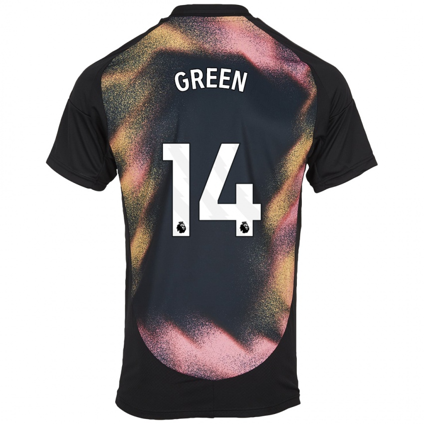 Damen Josie Green #14 Schwarz Weiß Auswärtstrikot Trikot 2024/25 T-Shirt Belgien