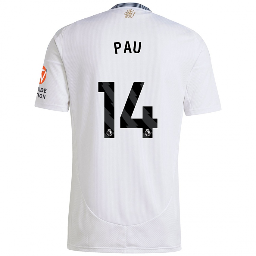 Dames Pau Torres #14 Wit Uitshirt Uittenue 2024/25 T-Shirt België