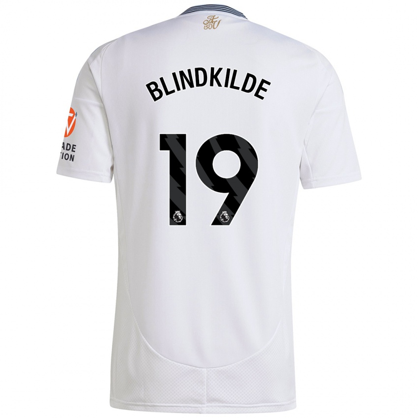 Femme Maillot Laura Blindkilde #19 Blanc Tenues Extérieur 2024/25 T-Shirt Belgique