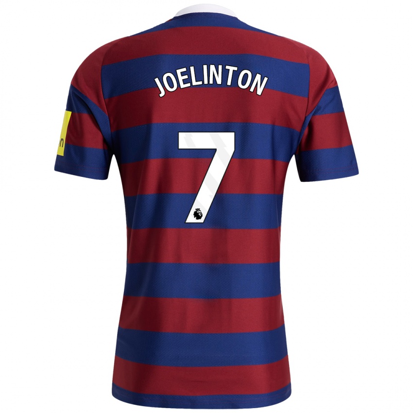 Femme Maillot Joelinton #7 Bordeaux Bleu Marine Tenues Extérieur 2024/25 T-Shirt Belgique