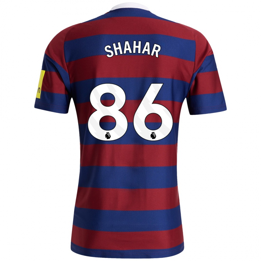 Femme Maillot Leo Shahar #86 Bordeaux Bleu Marine Tenues Extérieur 2024/25 T-Shirt Belgique