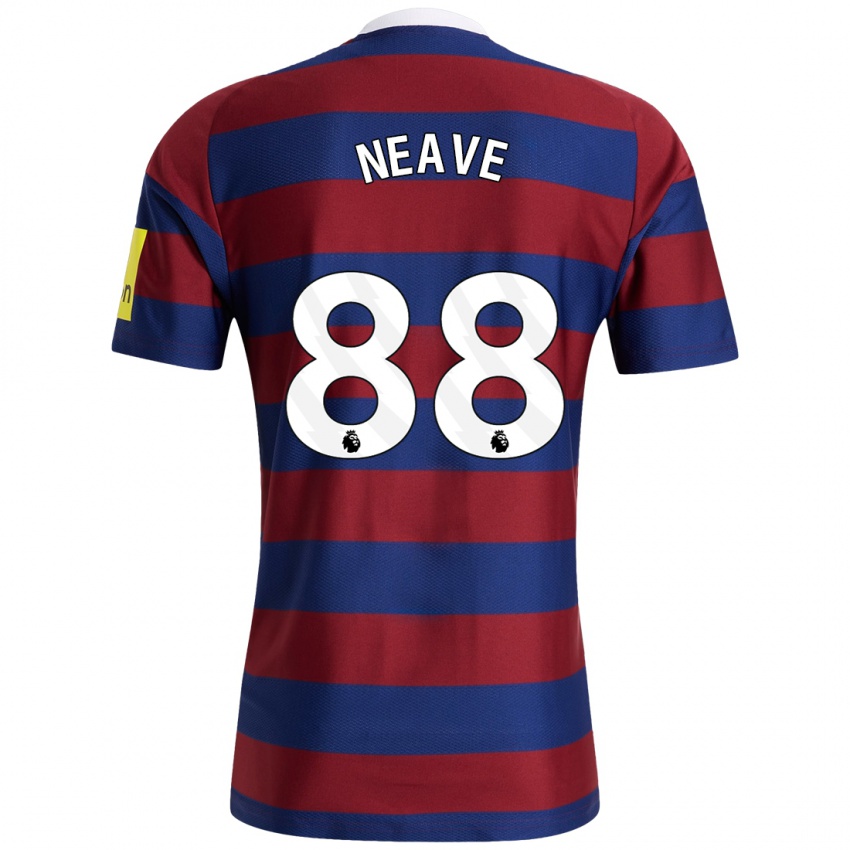 Femme Maillot Sean Neave #88 Bordeaux Bleu Marine Tenues Extérieur 2024/25 T-Shirt Belgique