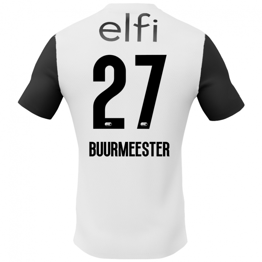 Damen Zico Buurmeester #27 Weiß Schwarz Auswärtstrikot Trikot 2024/25 T-Shirt Belgien