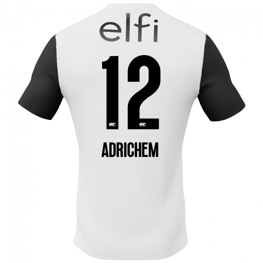 Damen Mees Adrichem #12 Weiß Schwarz Auswärtstrikot Trikot 2024/25 T-Shirt Belgien