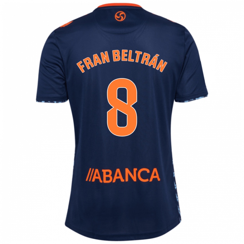 Femme Maillot Fran Beltran #8 Bleu Marine Tenues Extérieur 2024/25 T-Shirt Belgique